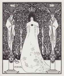 Frontispiece for Venus and Tannhauser, 1895. Creator: Aubrey Beardsley