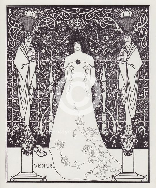 Frontispiece for Venus and Tannhauser, 1895. Creator: Aubrey Beardsley.