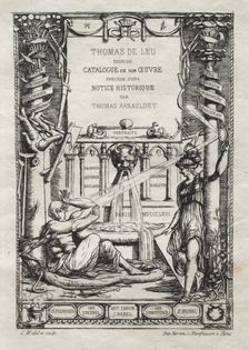 Frontispiece for a Catalogue of the Engravings of Thomas de Leu, 1866. Creator: Charles Meryon (French, 1821-1868)
