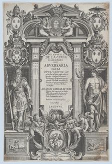 Frontispiece for Adversaria sacra 1626. Creator: Charles Audran