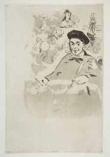Frontispiece for an edition of "Les Ballades" by Théodore de Banville, 1874. Creator: Edouard Manet