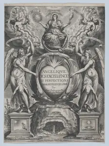 Frontispiece for Angélique des excellences de l'âme 1626. Creator: Charles Audran