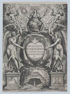 Frontispiece for Angélique des excellences de l'âme 1626. Creator: Charles Audran