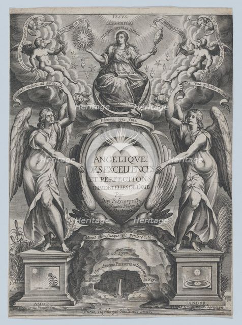 Frontispiece for 'Angélique des excellences de l'âme', 1626. Creator: Charles Audran.