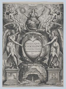 Frontispiece for Angélique des excellences de l'âme 1626. Creator: Charles Audran