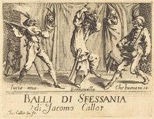 Frontispiece for "Balli di Sfessania", c. 1622. Creator: Jacques Callot