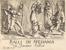 Frontispiece for "Balli di Sfessania", c. 1622. Creator: Jacques Callot