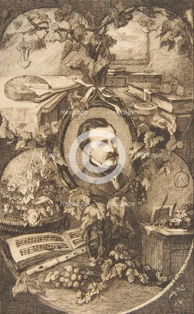 Frontispiece for Champfleury's "Les Amis de la Nature", 1859. Creator: Felix Bracquemond.