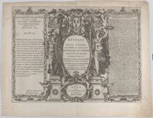 Frontispiece for "Drawings of the war, siege, and assault of the Turkish army on the islan..., 1631. Creator: Antonio Francesco Lucini