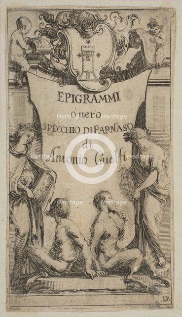 Frontispiece for Epigrammi de Guelfi, ca. 1636. Creator: Stefano della Bella.