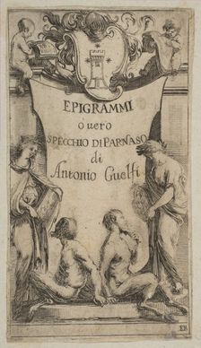 Frontispiece for Epigrammi de Guelfi, ca. 1636. Creator: Stefano della Bella