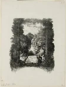 Frontispiece for Fables and Tales by Hippolyte de Thierry-Faletans, 1868. Creator: Rodolphe Bresdin