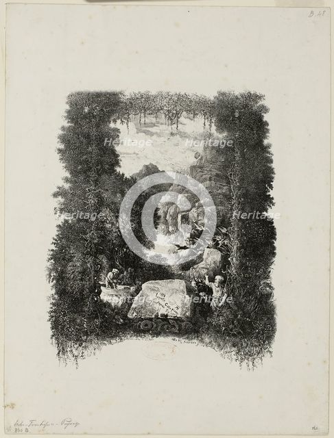 Frontispiece for Fables and Tales by Hippolyte de Thierry-Faletans, 1868. Creator: Rodolphe Bresdin.