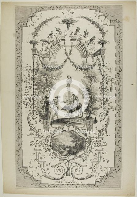Frontispiece for Feste Bacchique, n.d. Creator: Jean Moyreau.