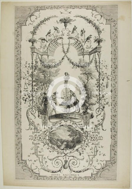 Frontispiece for Feste Bacchique, n.d. Creator: Jean Moyreau.