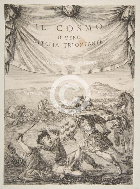 Frontispiece for Il Cosmo, 1650. Creator: Stefano della Bella.