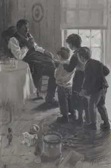 Frontispiece for James Whitcomb Riley's A Defective Santa Claus 1904. Creator: Charles Mark Relyea