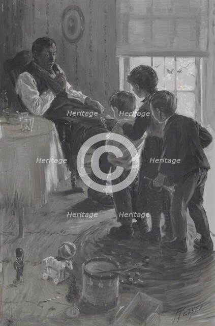 Frontispiece for James Whitcomb Riley's 'A Defective Santa Clause', 1904. Creator: Charles Mark Relyea.