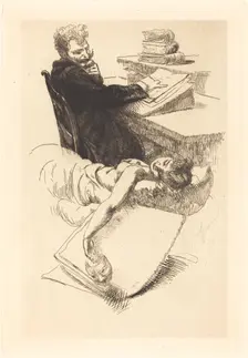 Frontispiece for "L'Affaire Clémenceau", 1905. Creator: Paul Albert Besnard