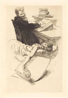 Frontispiece for "L'Affaire Clémenceau", 1905. Creator: Paul Albert Besnard