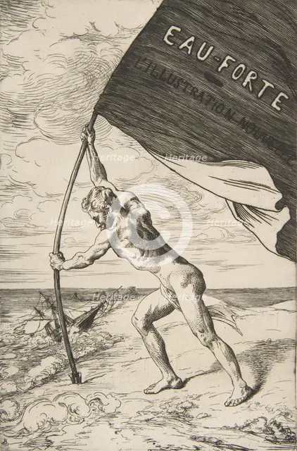 Frontispiece for "L'Illustration Nouvelle", 1868. Creator: Felix Bracquemond.