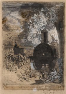 Frontispiece for L'Illustration Nouvelle: The Burial of the Burin, 1877. Creator: Felix Hilaire Buhot