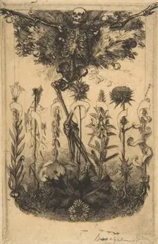 Frontispiece for "Les Fleurs du Mal", 1857. Creator: Felix Bracquemond