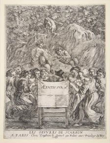 Frontispiece for Les Oeuvres de Scarron, 1649. Creator: Stefano della Bella