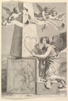 Frontispiece for New Testament in Greek, 1642. Creator: Claude Mellan