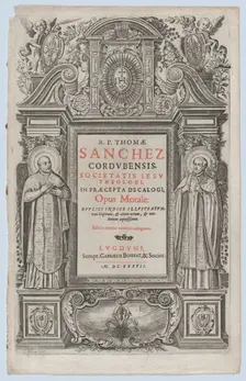 Frontispiece for Opus morale in praecepta Decalogi 1637. Creator: Charles Audran