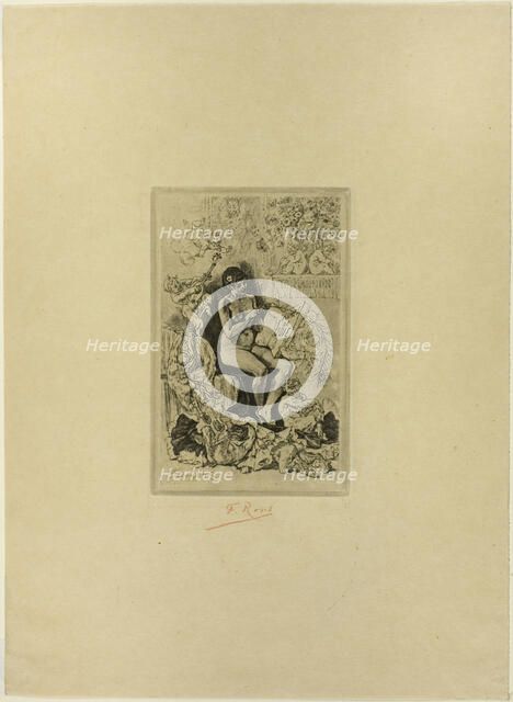 Frontispiece for Rimes de Joie, 1881. Creator: Félicien Rops.