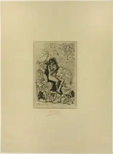 Frontispiece for Rimes de Joie, 1881. Creator: Félicien Rops