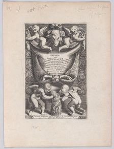 Frontispiece from "Collection of Portraits", 1714-41. Creator: Etienne Desrochers