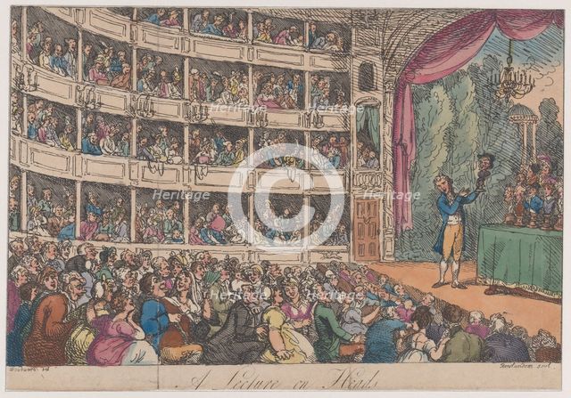 Frontispiece, from "A Lecture on Heads" by George Alexander Stevens, April 1808., April 1808. Creator: Thomas Rowlandson.