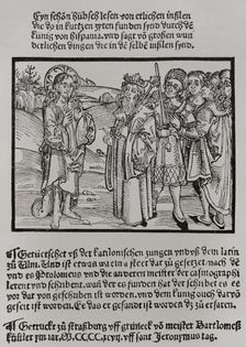 Frontispiece from one of the letters of 1493 announcing the discovery of the Indies, 1892. Creator: Unknown
