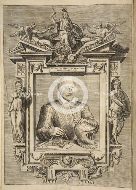 Frontispiece, from Le Diverse Et Artificiose Machine Del Capitano Agostino Ramelli, pub. 1588 (Engra Creator: French School (16th Century).