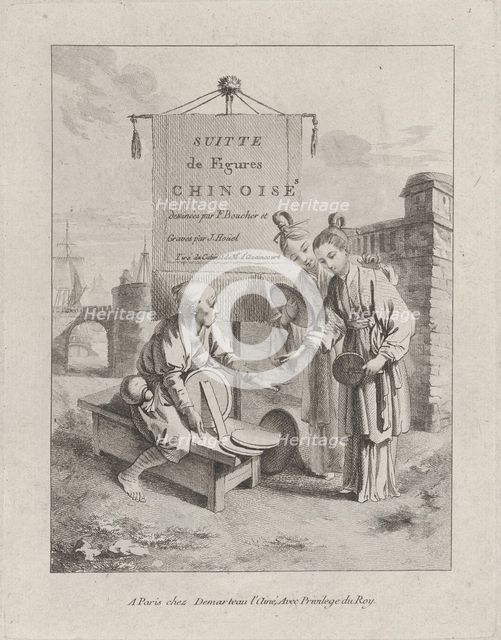 Frontispiece, from Suite de Figures Chinoises. . .Tiré du Cabinet de Mr. d'Azaincourt (..., 1755-76. Creator: Jean-Pierre Houel.