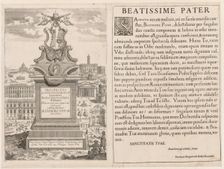 Frontispiece from "Prospectus Locurum Urbis Romae Insign[ium]", 1666. Creator: Lievin Cruyl (Flemish, c. 1640-c. 1720)
