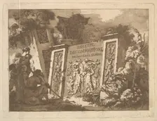 Frontispiece, from Recueil de Compositions par Lagrenée Le Jeune (Collection of Compositio..., 1782. Creator: Jean Jacques Lagrenee