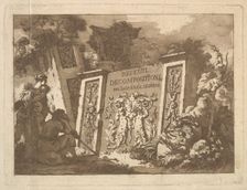 Frontispiece, from Recueil de Compositions par Lagrenée Le Jeune (Collection of Compositio..., 1782. Creator: Jean Jacques Lagrenee