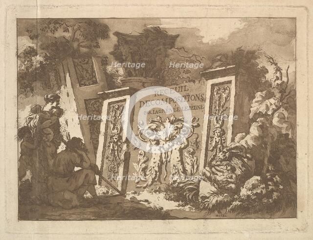 Frontispiece, from Recueil de Compositions par Lagrenée Le Jeune (Collection of Compositio..., 1782. Creator: Jean Jacques Lagrenee.