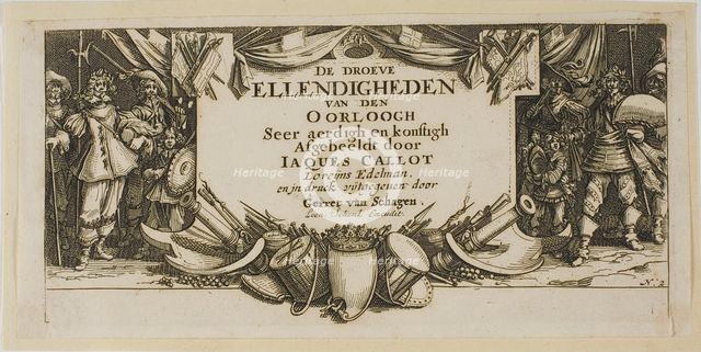 Frontispiece, from The Large Miseries of War, n.d. Creator: Gerard van Schagen.