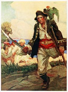 Frontispiece from Treasure Island pub. 1915. Creator: Louis Rhead (1857 - 1926)