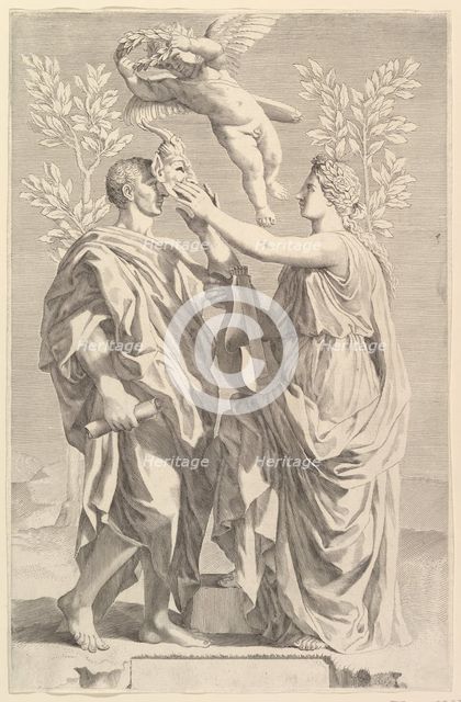 Frontispiece: Horace, Quinti Horatii Flacci Opera, 1642. Creator: Claude Mellan.