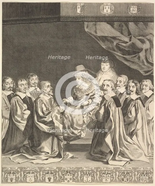 Frontispiece: Les Ordonnances royaux, ca. 1644. Creator: Claude Mellan.