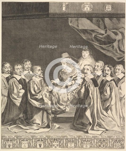 Frontispiece: Les Ordonnances royaux, ca. 1644. Creator: Claude Mellan.