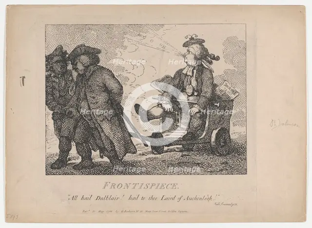 Frontispiece (Picturesque Beauties of Boswell, Part the First), May 15, 1786., May 15, 1786. Creator: Thomas Rowlandson.