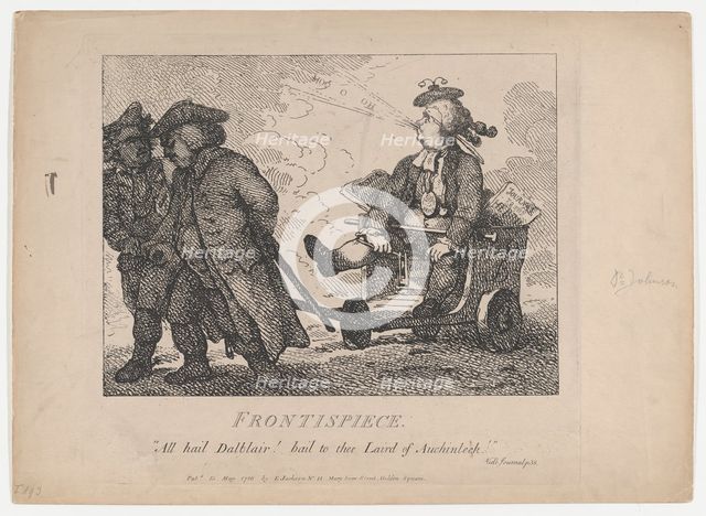 Frontispiece (Picturesque Beauties of Boswell, Part the First), May 15, 1786., May 15, 1786. Creator: Thomas Rowlandson.