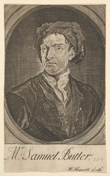 Frontispiece Portrait (Seventeen Small Illustrations for Samuel Butler's Hudibras), April 1726. Creator: William Hogarth