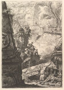Frontispiece: Prima Parte di Architetture,e Prospettive, Rome, ca. 1750. Creator: Giovanni Battista Piranesi